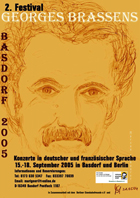 Plakat 2.Festival Brassens in Basdorf